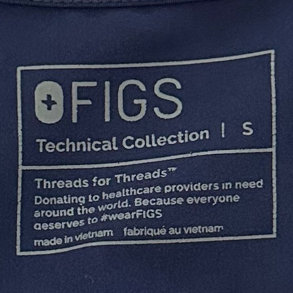 Figs Catarina 1 Pocket Scrub Top Navy PO #3211 Size S - Picture 9 of 16